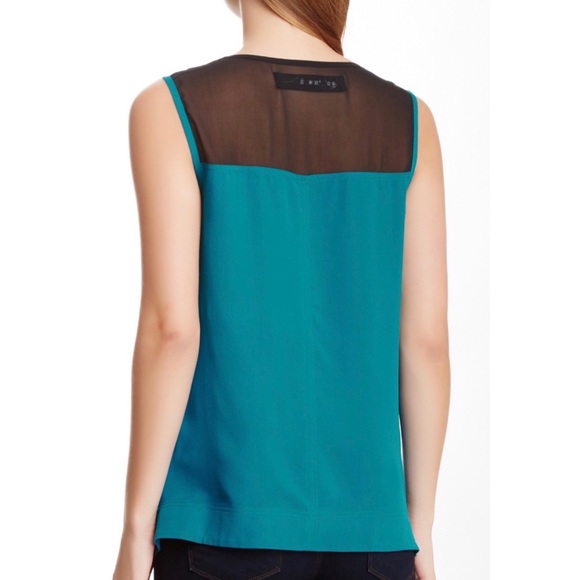 NWT Yigal Azrouel ‘Sheer Silk Back Cowl Neck Tank’ - Picture 3 of 8